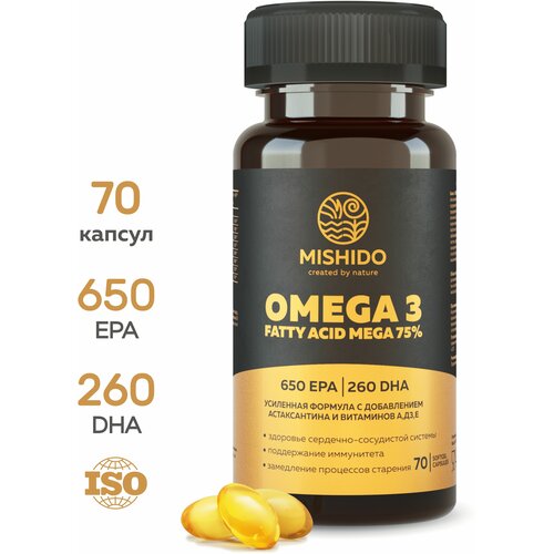 ���������� ����� 3 75% + ����������� + �������� A E D3 (� �3) ULTRAMAX MISHIDO 70 ������, Omega 3 ������ ��� �����3, ����� ��� ��� �������� � �����