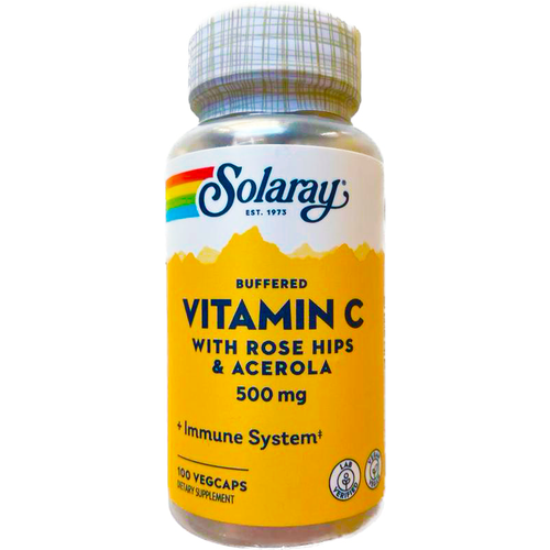 ���������� Solaray Vitamin C 500 mg Buffered with Rose Hips & Acerola (C 500 �� c ���-�� � ��������) 100 ���c (Solaray)