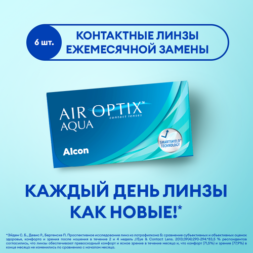   Alcon Air optix Aqua, 6 ., R 8,6, D -4,25, 1 .   , -, 