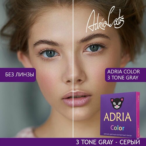   ADRIA Color 3 tone, 2 ., R 8,6, D -6, gray, 1 .   , -, 