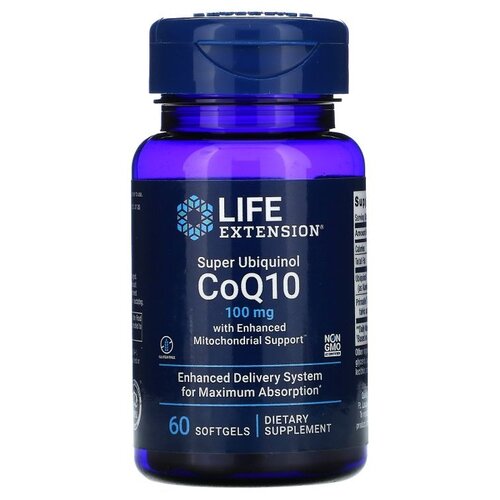  Life Extension Super Ubiquinol CoQ10 with Enhanced Mitochondrial Support, 80 , 100 , 60 .   , -, 