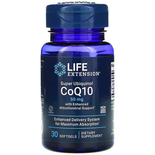 ���������� ������� Life Extension Super Ubiquinol CoQ10 with Enhanced Mitochondrial Support, 40 �, 50 ��, 30 ��.