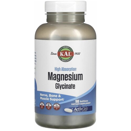 KAL Magnesium Glycinate,  , 180      , -, 