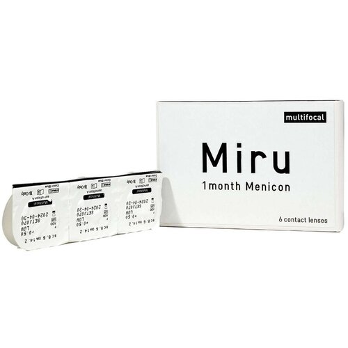   Menicon Miru 1month Multifocal, 6 ., R 8,6, D -3, ADD:    , -, 