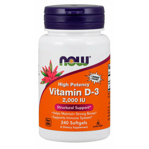 NOW Vitamin D3 2000  240 softgel   , -, 