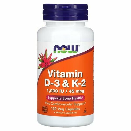 Now Foods Vitamin D-3 & K-2 120    , -, 