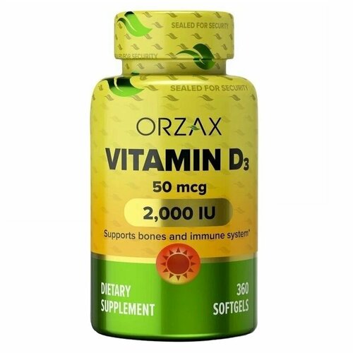 ���������� Orzax Vitamin D3 2000IU / ������ ������� �3 2000�� 360 ������