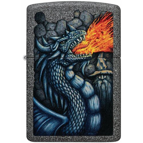     ZIPPO Classic 49776 Fiery Dragon   Iron Ston -  