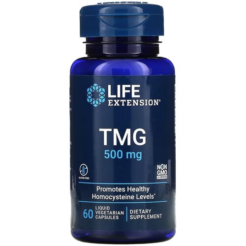 ���������� ������� Life Extension TMG, 100 �, 100 ��, 500 ��, 60 ��.