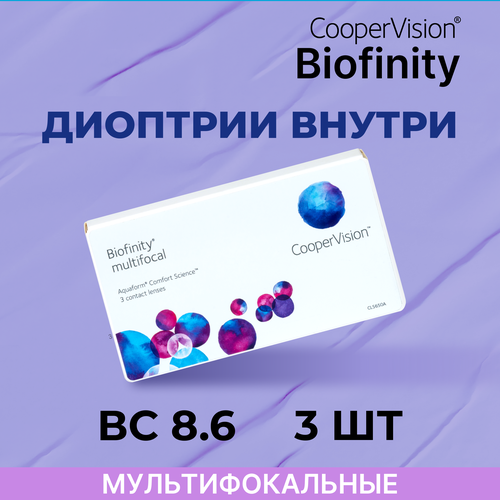   CooperVision Biofinity Multifocal, 3 ., R 8,6, D -6, ADD: +1.00 D, , 1 .   , -, 