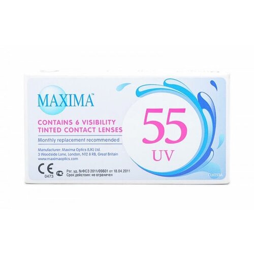    Maxima 55 UV Aspheric, 6 ., R 8,9, D -4,25, , 1 .