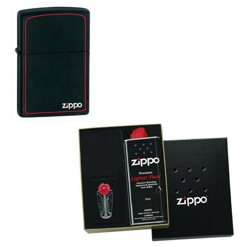 Zippo          Logo Border Black Matte 125  280    , -, 