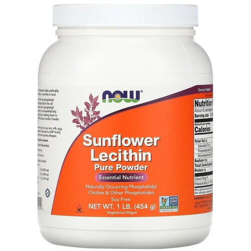 ���������� ������� NOW Sunflower Lecithin, 454 �, 454 ��