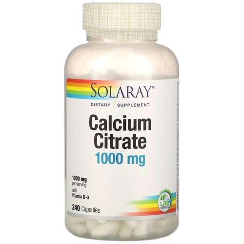 Solaray - Calcium Citrate with Vitamin D-3 1000  (240 ) -             , -, 