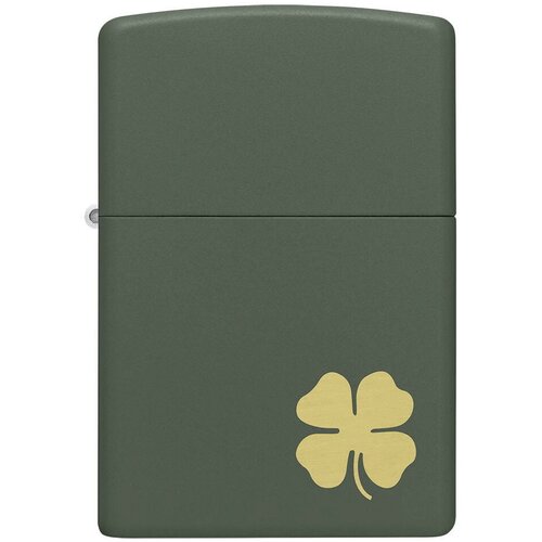    ZIPPO Classic 49796 Four Leaf Clover   Green Matte -     , -, 