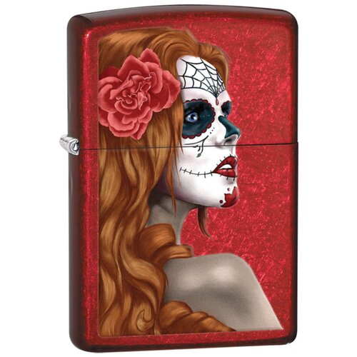    ZIPPO 28830 Day of the Dead: Girl   Candy Apple Red -  :    , -, 