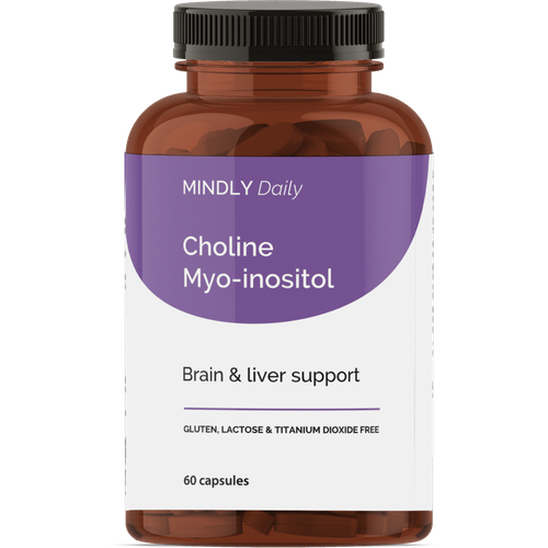 ���������� MINDLY Daily �����+���-�������� 250��+250��/Choline Myo-inositol ������� ������ 838 �� 60 ��
