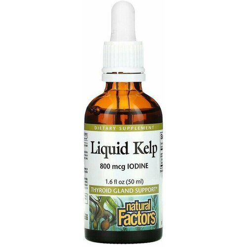 ���������� Natural Factors, Liquid Kelp, ������ ���������, ���, 800 ���, 50 ��