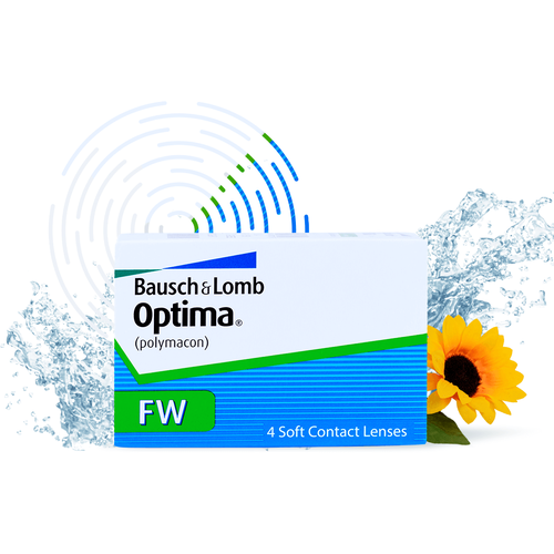 ���������� ���������� ����� BAUSCH+LOMB Optima FW, 4 ��., R 8,4, D -2,5, 1 ��.