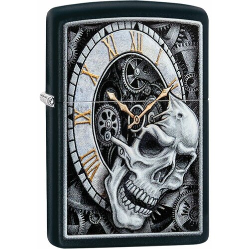 ���������� ZIPPO ��������� Skull Clock � ��������� Black Matte ������/����� ������ ������� 38x13x57 �� 29854