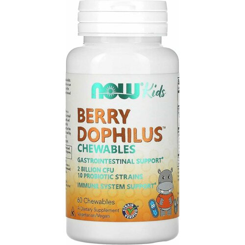 NOW Berry Dophilus Kids 60 chewables /     60     , -, 