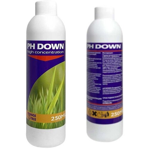 ���������� ��������� Orange Tree pH DOWN 0.25��, �������� ��� ��������� � ������������ ������ pH � ����������� ���������.