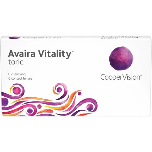 ���������� ���������� ����� CooperVision Avaira Vitality toric., 6 ��., R 8,5, D +2,�CYL:�-0,75,�A�:�130, 1 ��.
