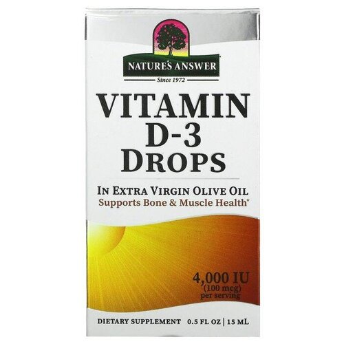 ���������� ����� Nature's Answer Vitamin D-3, 100 �, 15 ��, 4000 ��, 240 ��.
