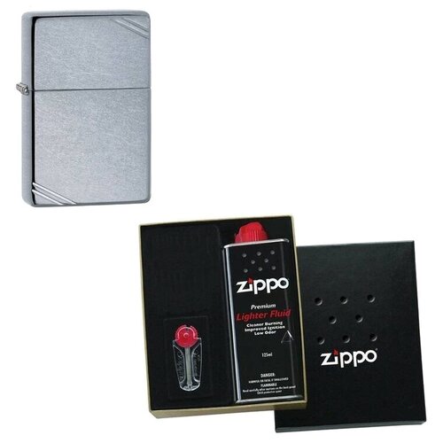 Zippo          Vintage with Slashes Street Chrome 125  280    , -, 