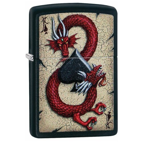     ZIPPO Classic 29840 Dragon Ace Design   Black Matte     