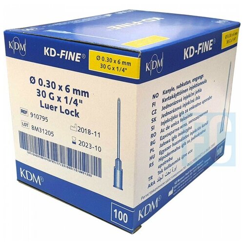 ���������� ���� ������������ KDM KD-Fine, 6 �� x 0.3 ��, ������: 30G, 100 ��.