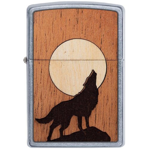     ZIPPO WOODCHUCK 49043 Howling Wolf   Street Chrome -  