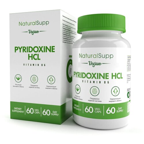  6   NATURALSUPP Vegan Pyridoxine B6 (60 )   , -, 