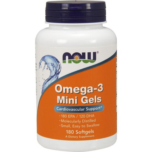 NOW Omega-3 Mini Gels 180  (Now Foods)   , -, 