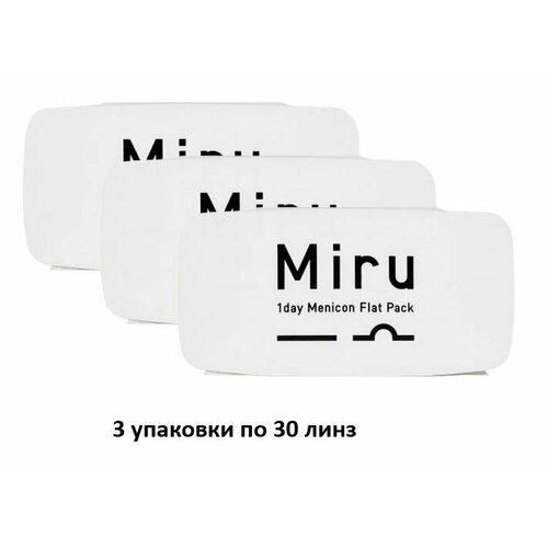 ���������� ����������� ���������� ����� Menicon 1 Day Menicon Flat Pack, 90 ��., R 8,6, D -2,75, 3 ��.