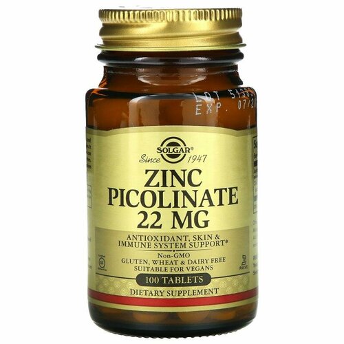 Zinc Picolinate 22 mg 100   Solgar   , -, 