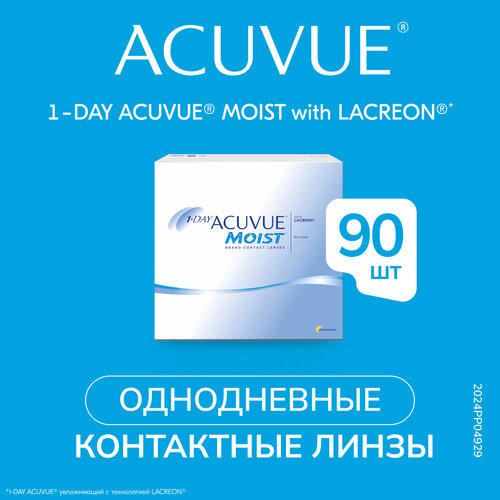   ACUVUE 1-DAY MOIST with Lacreon, 90 ., R 9, D -0,5   , -, 