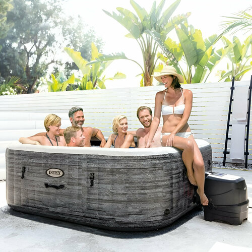 ���������� SPA ������� PureSpa Greystone Deluxe Square, 196x71 (��������� 239 ��), Intex 28452