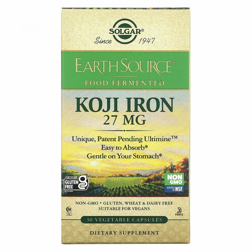 ���������� Solgar, EarthSource Food Fermented, ������ �����, 27 ��, 30 ������������ ������