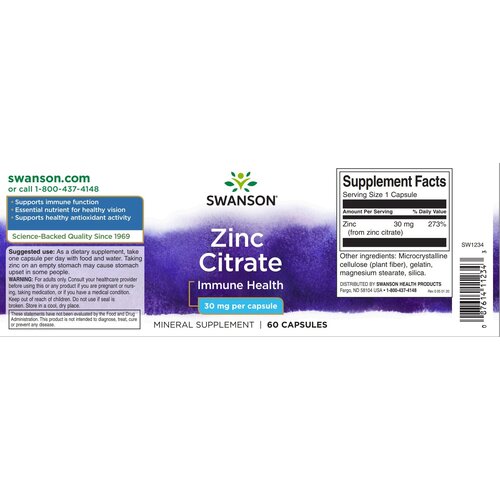 Zinc Citrate, 30 , 100 , 60 , 60 .   , -, 