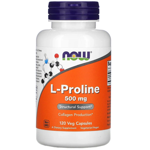 ���������� ������� NOW L-Proline, 500 ��, 120 ��.