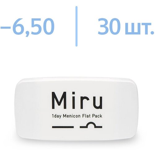 ���������� ����������� ���������� ����� Menicon Miru 1 day Flat Pack, 30 ��., R 8,6, D -6,5, 1 ��.