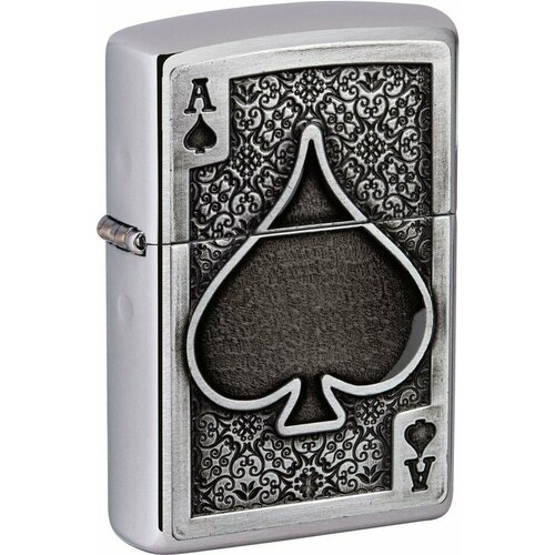  ZIPPO Ace Of Spades   Brushed Chrome, /, , 38x13x57    , -, 