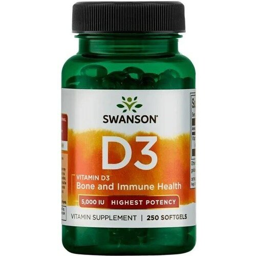  Swanson Vitamin D3 Highest 5000 IU (125 mcg) (250. )