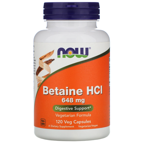  NOW Betaine HCl, 100 , 120 .   , -, 