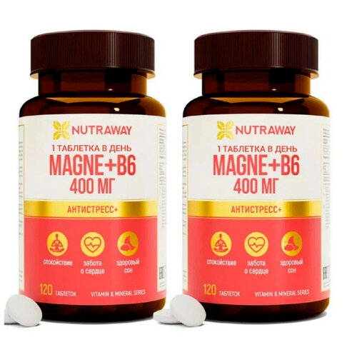 Nutraway Magne + B6 ., 120 ., 2 .   , -, 