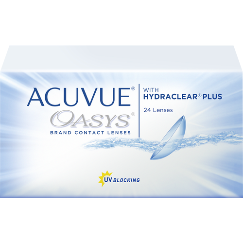 ���������� ���������� ����� ACUVUE OASYS with HYDRACLEAR PLUS, 24 ��., R 8,4, D +7, 1 ��.