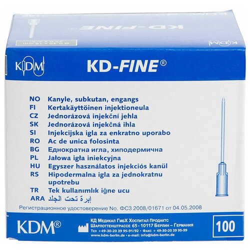 ���������� ���� ������������ KDM KD-Fine, 12 �� x 0.3 ��, ������: 30G, 100 ��.