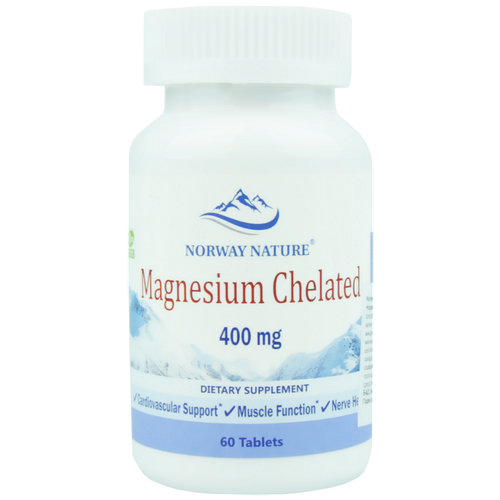 ���������� �������� Norway Nature Magnesium Chelated, 100 �, 400 ��, 60 ��.