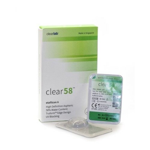   Clearlab Clear 58, 14 , 6 ., R 8,7, D -3,25, , 1 .   , -, 